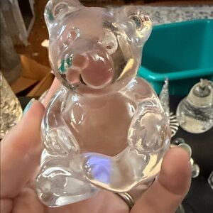 Princess House Clear Glass Bear Figurine